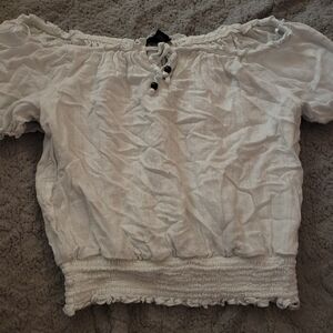 BCX Off-Shoulder White Blouse